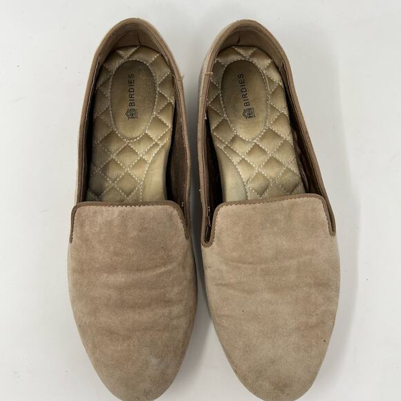 Birdies The Starling Suede Tan Loafers Women's 8.5 Casual Minimalist Work - Picture 3 of 9